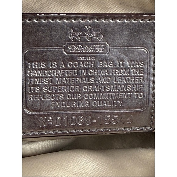 Coach Madison Ivory Brown & Purple Chainlink Signature Tote Purse - Picture 11 of 15